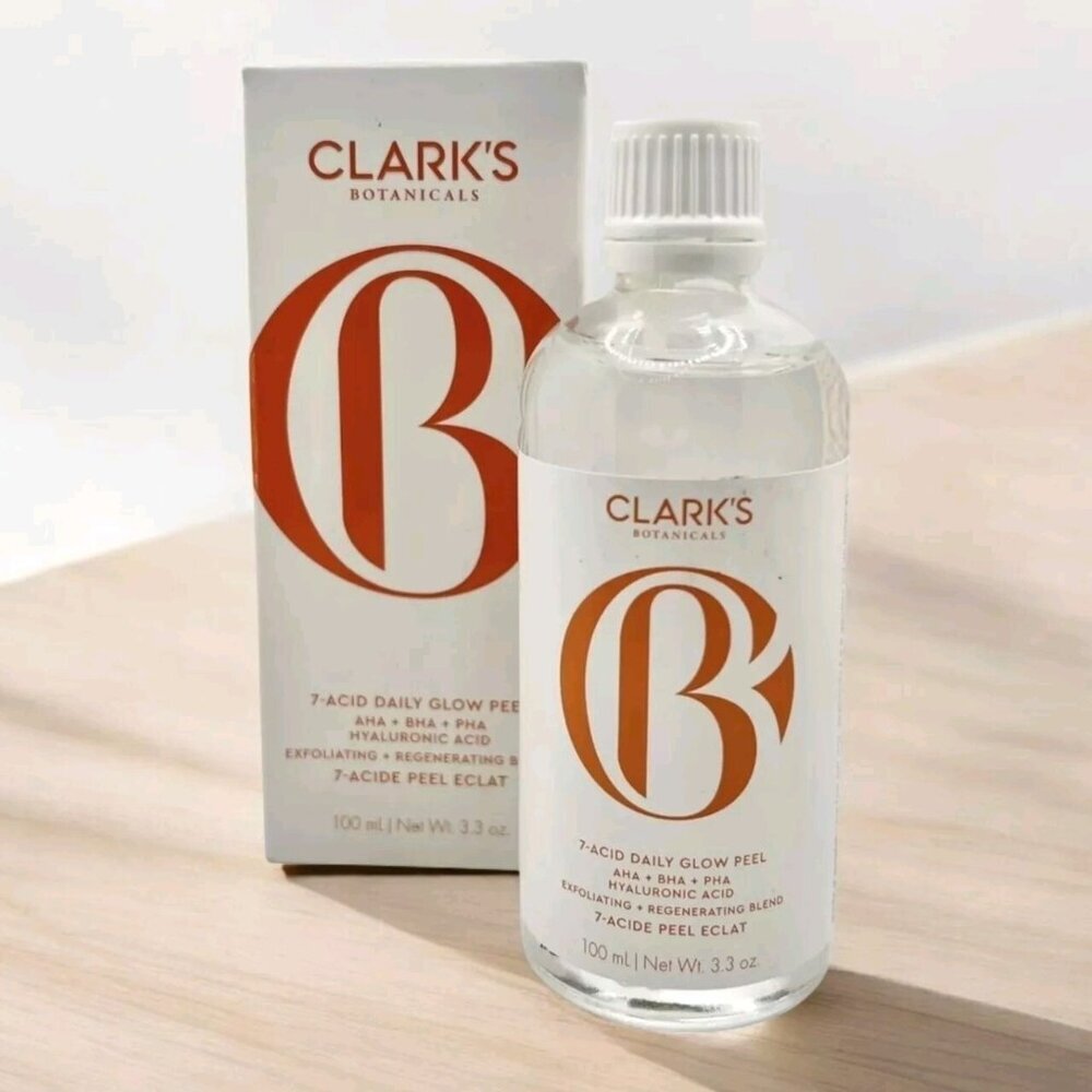 Clark's Botanicals‎ 7-Acid Daily Glow Peel - Full Size 3.3oz/100ml NIB